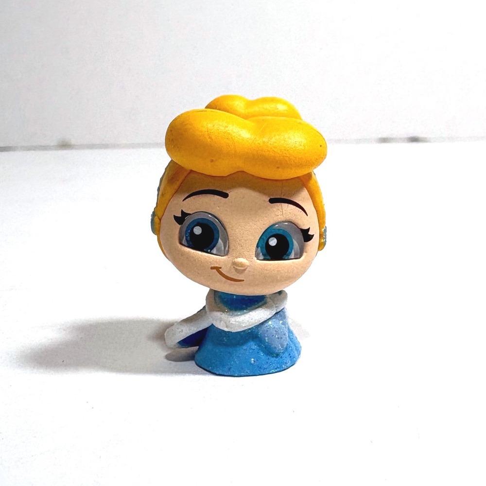 Disney Doorables Cinderella Mini Figure Blue Glitter Dress Princess Toy